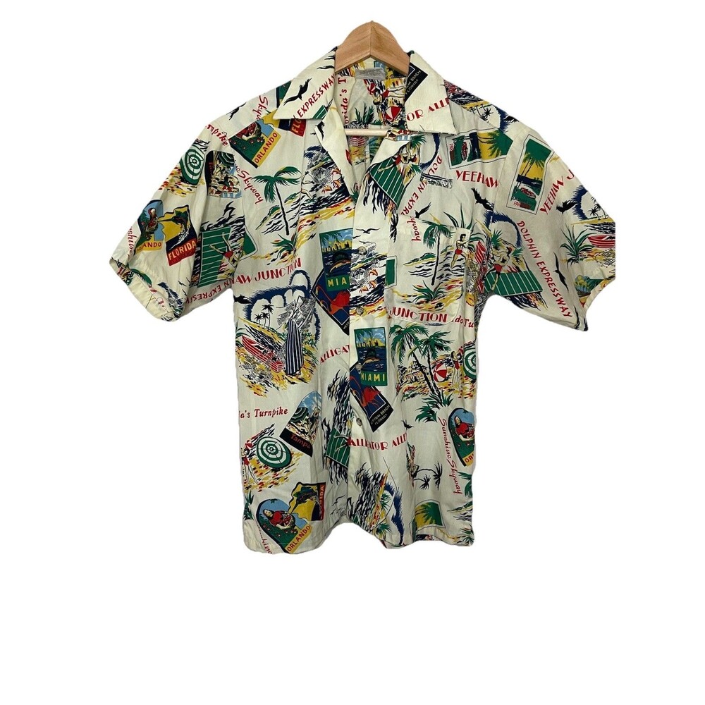 Cintas Florida Turnpike Button Down Short Sleeve Shirt Mens Unisex XS Graphic